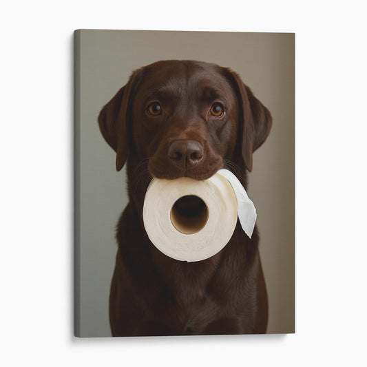 Chocolate Labrador Dog Toilet Paper
