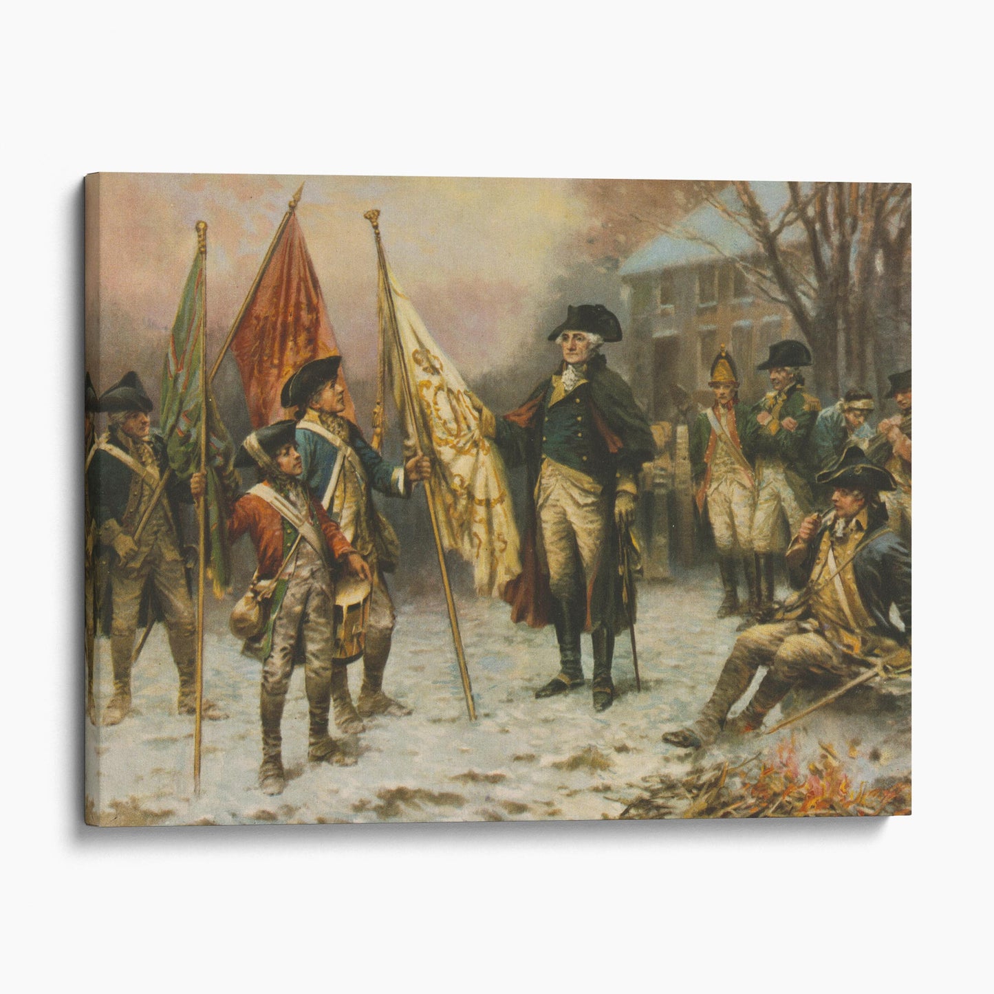 Washington inspecting the captured colors after the battle of Trenton (1914)
