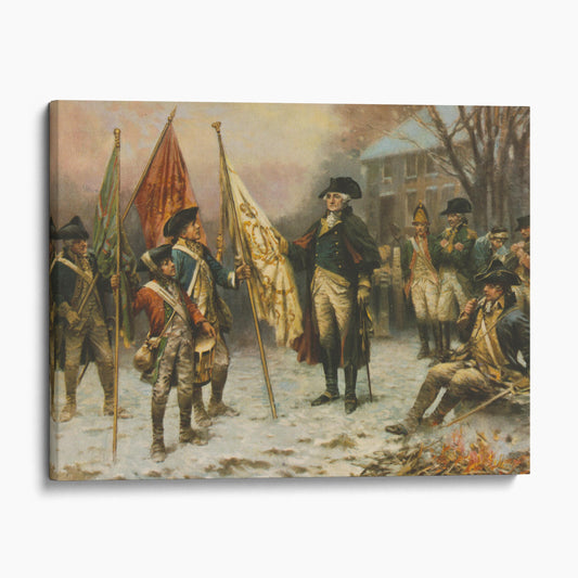 Washington inspecting the captured colors after the battle of Trenton (1914)