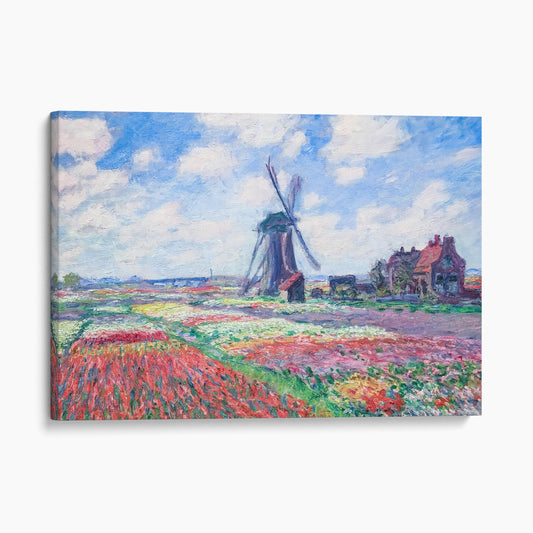 Tulip Field in Holland by Claude Monet