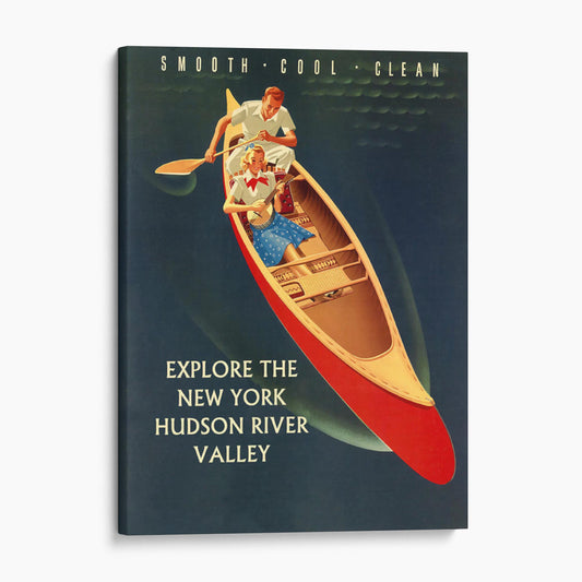 Explore New York Hudson River Valley - Vintage Advertising Poster