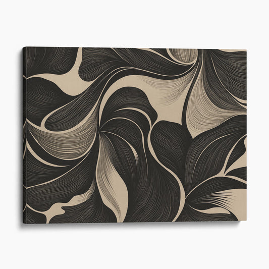 Abstract Lines Black And White