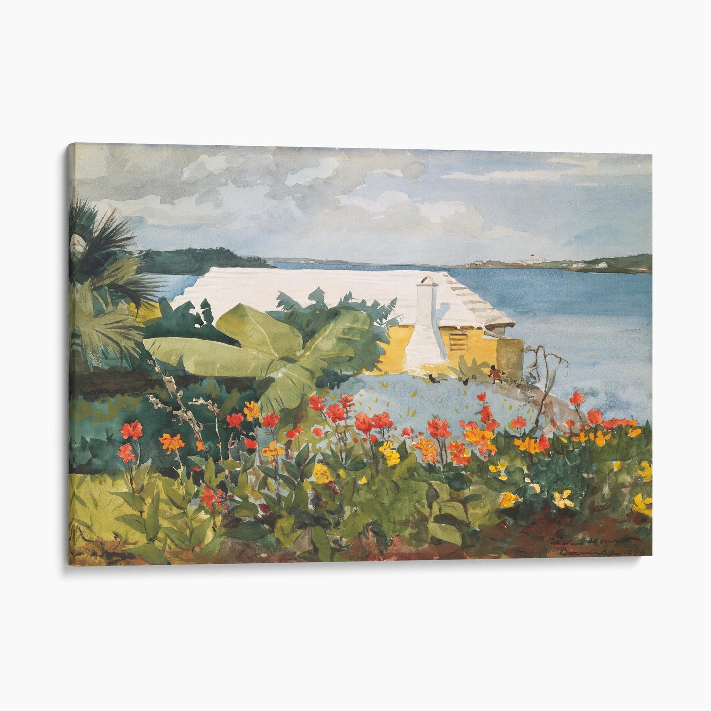 Flower Garden And Bungalow, Bermuda, 1899 by Winslow Homer
