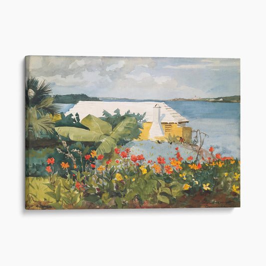 Flower Garden And Bungalow, Bermuda, 1899 - Winslow Homer