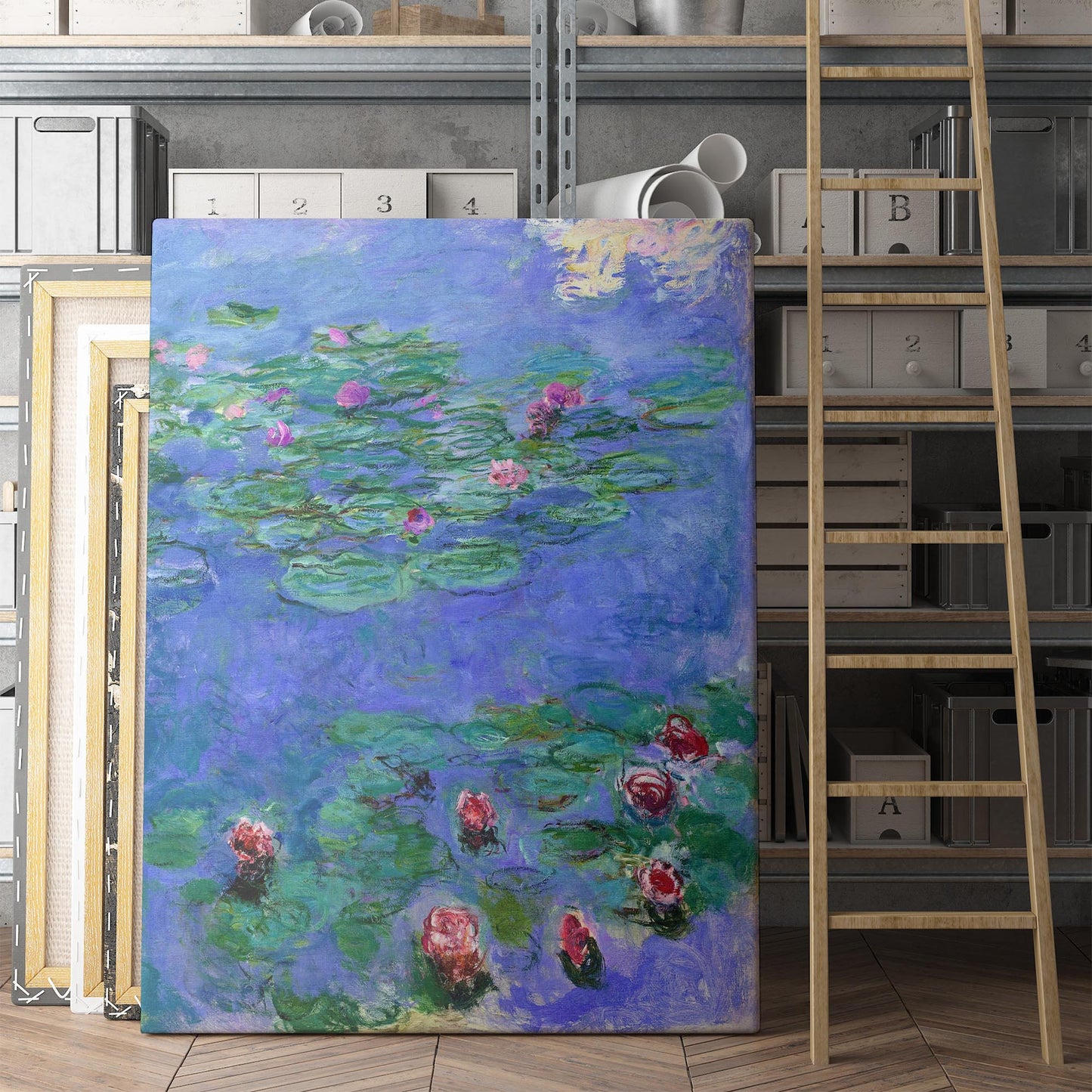 Water Lilies Red by Claude Monet