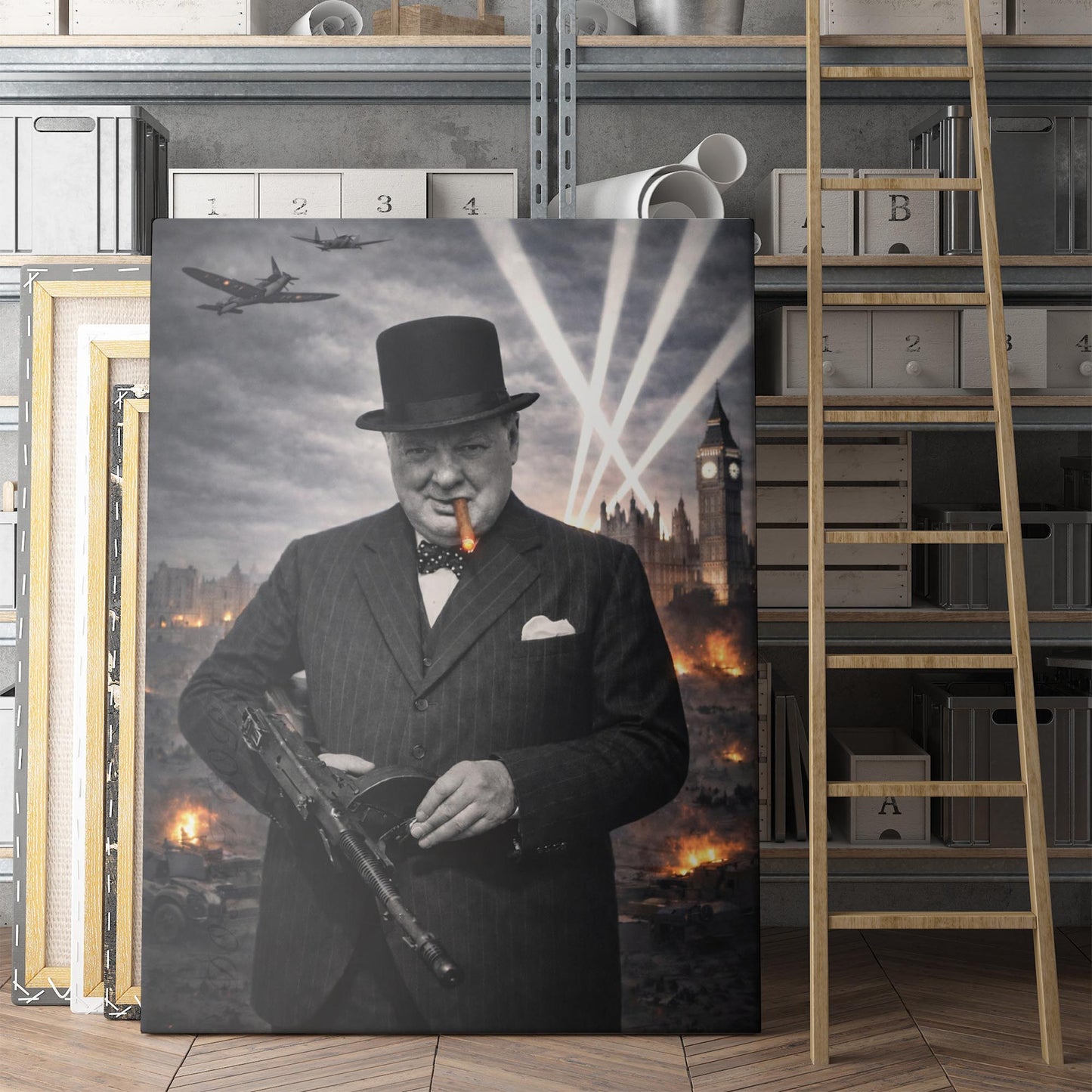 Winston Churchill Tommy Gun, World War Two