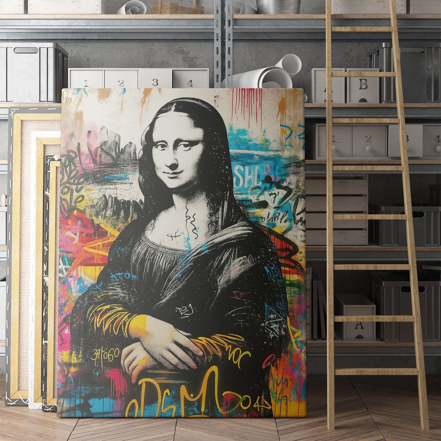 Mona Lisa Banksy Graffiti