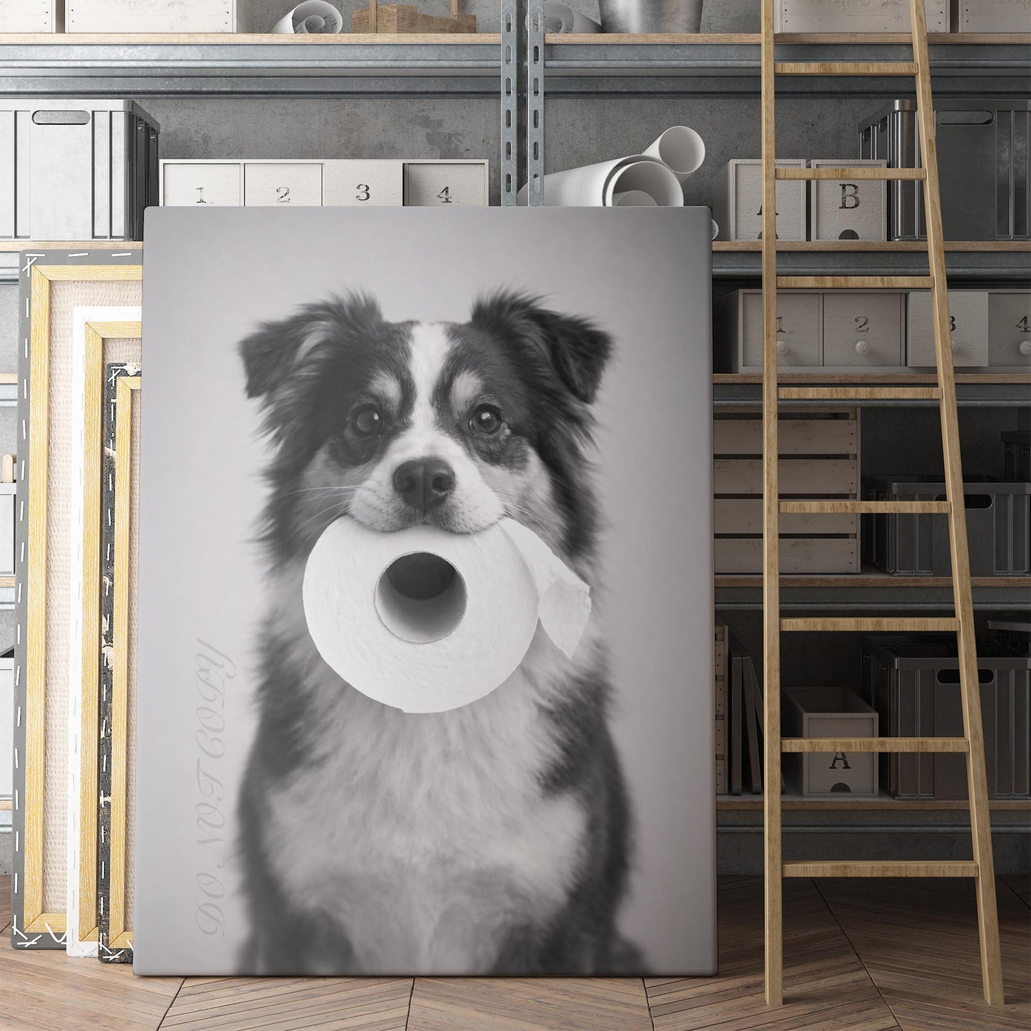 Miniature American Shepherd Dog Toilet Paper