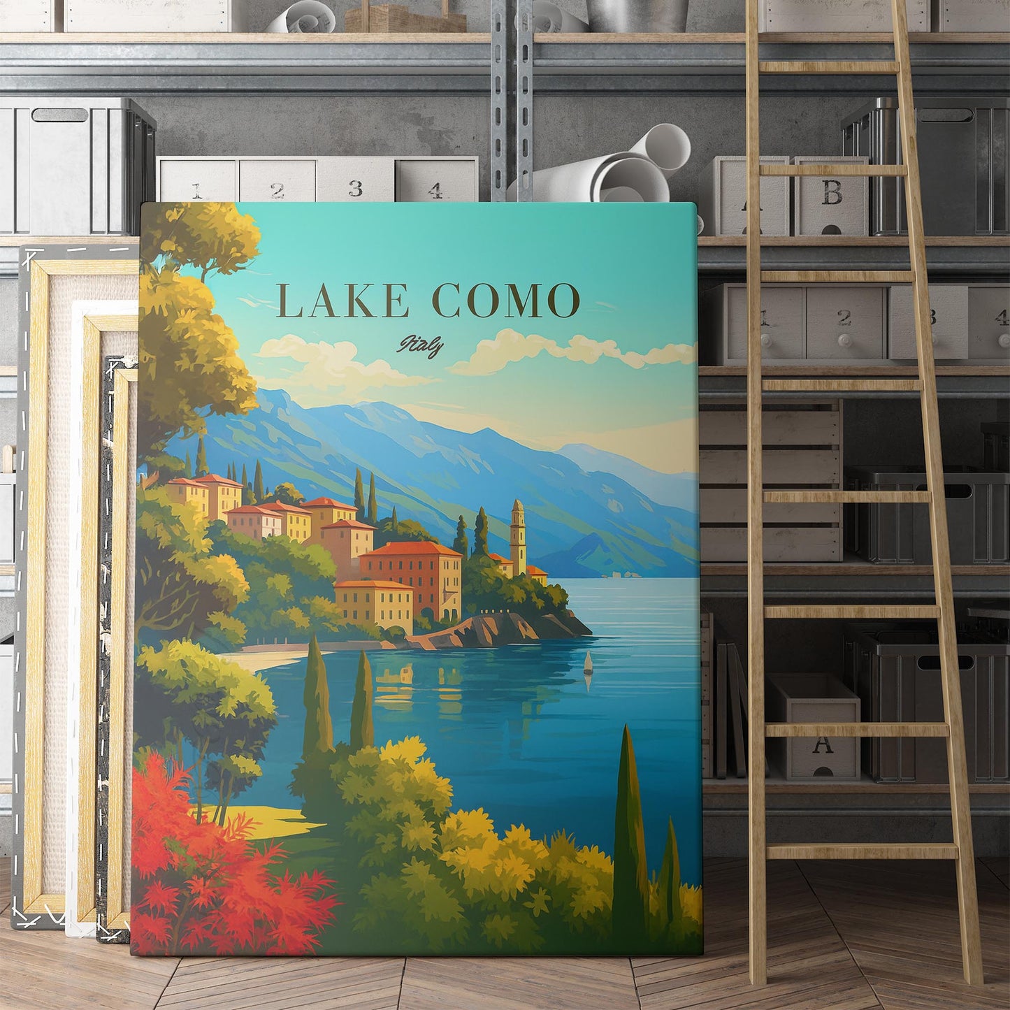 Lake Como Italy Travel Poster