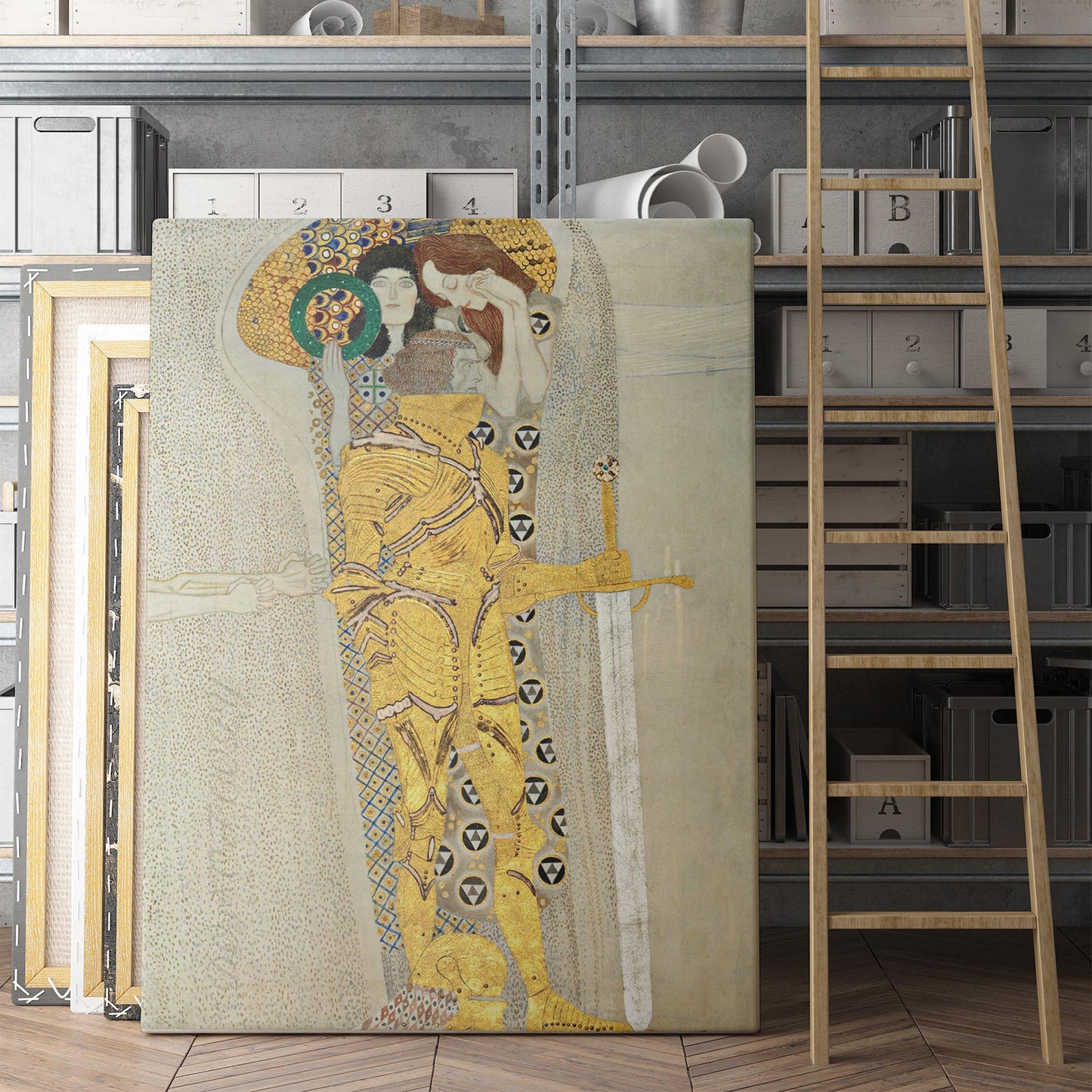 Detail Of The Knight, Beethoven Frieze, 1902 by Gustav Klimt