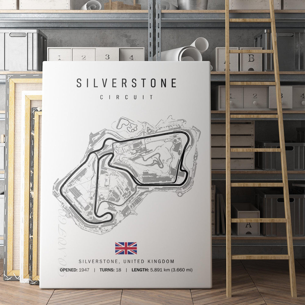 Silverstone Grand Prix Race Track Map