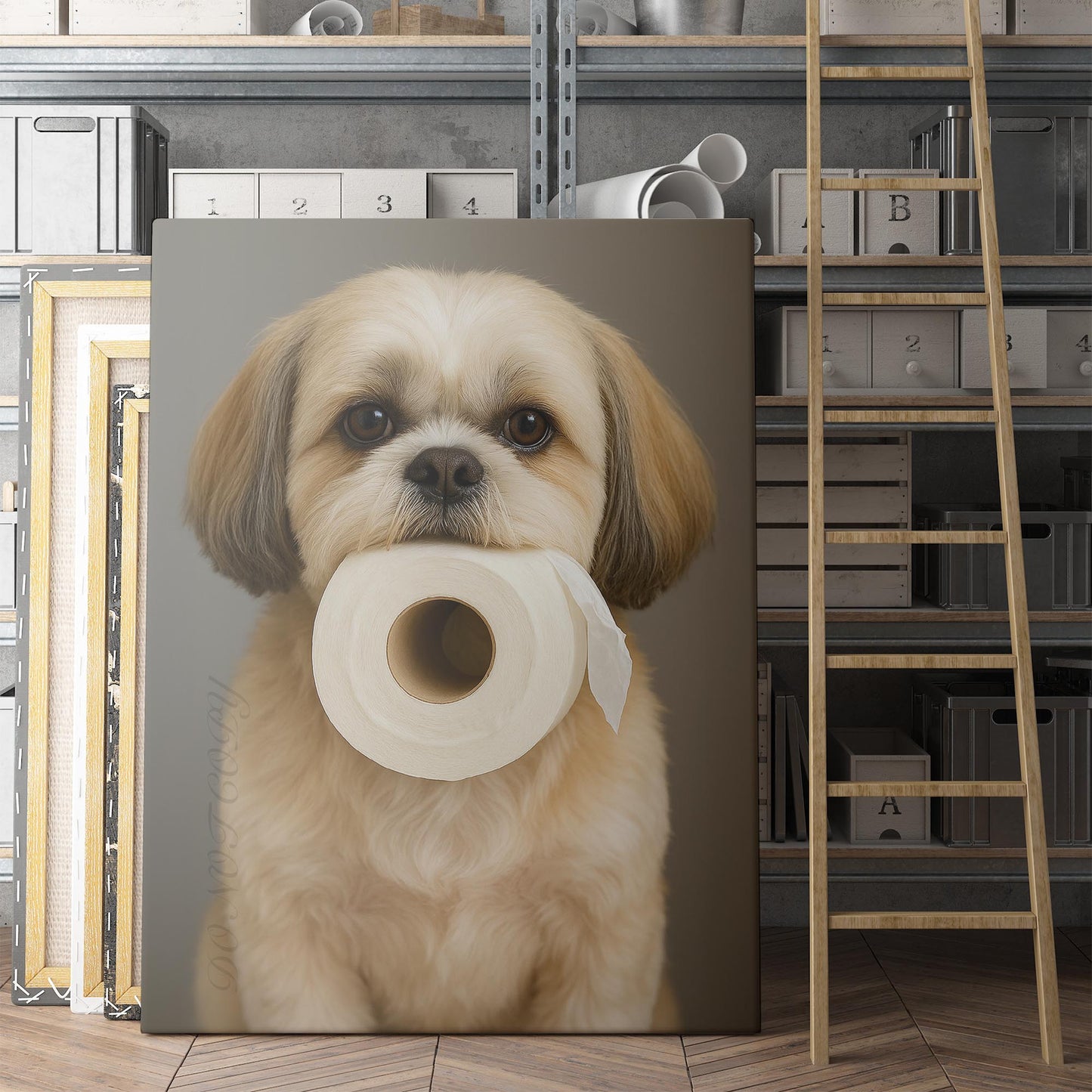 Shih Tzu Dog Toilet Paper