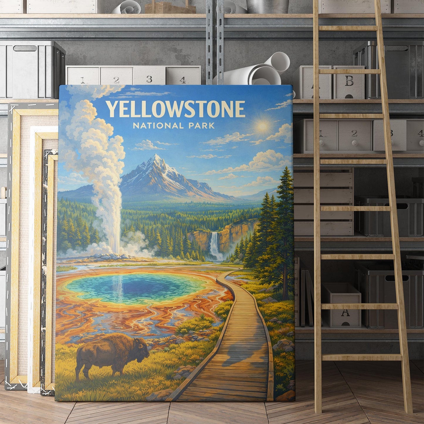 Yellowstone National Park Travel Poster