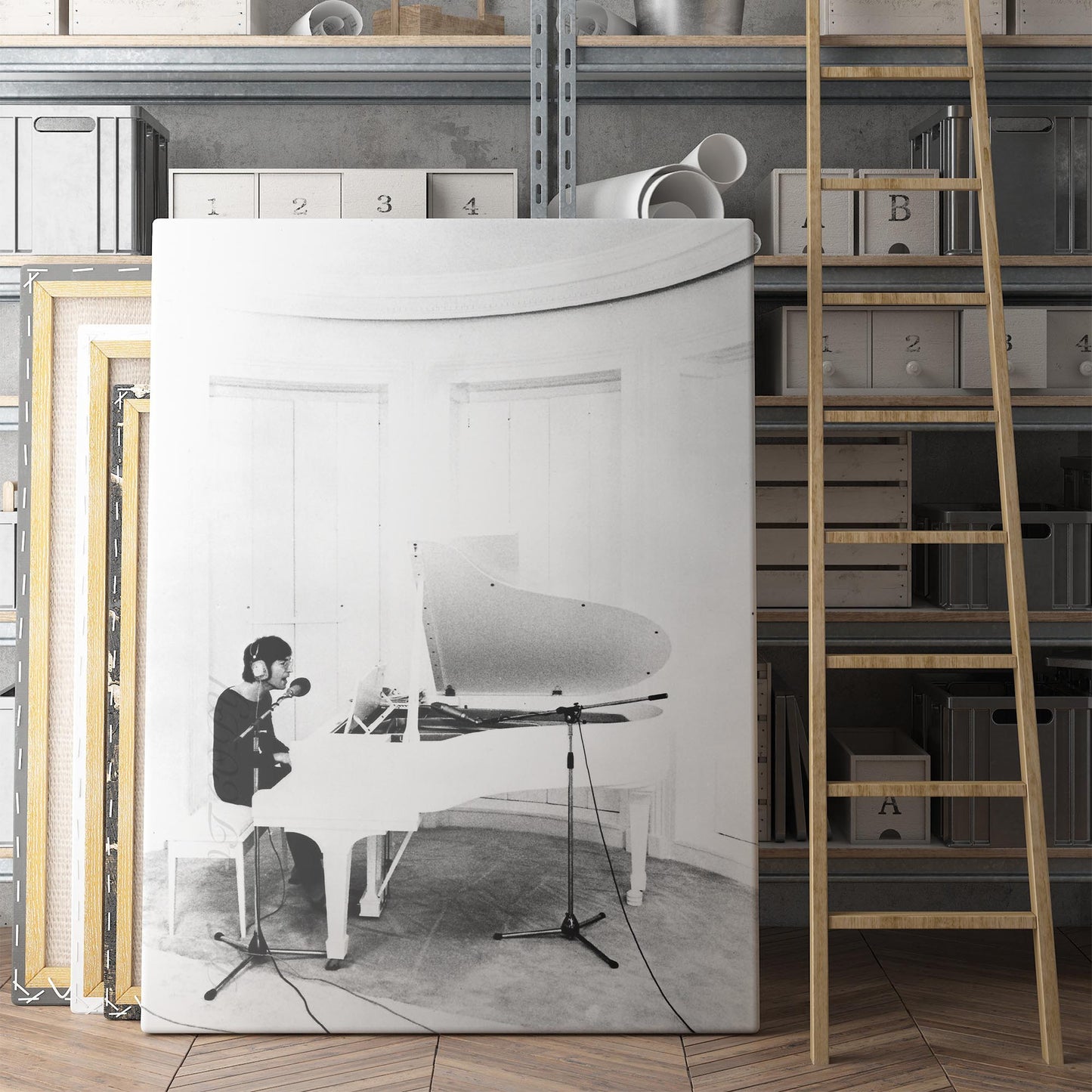 John Lennon At His White Piano, 1971 Imagine