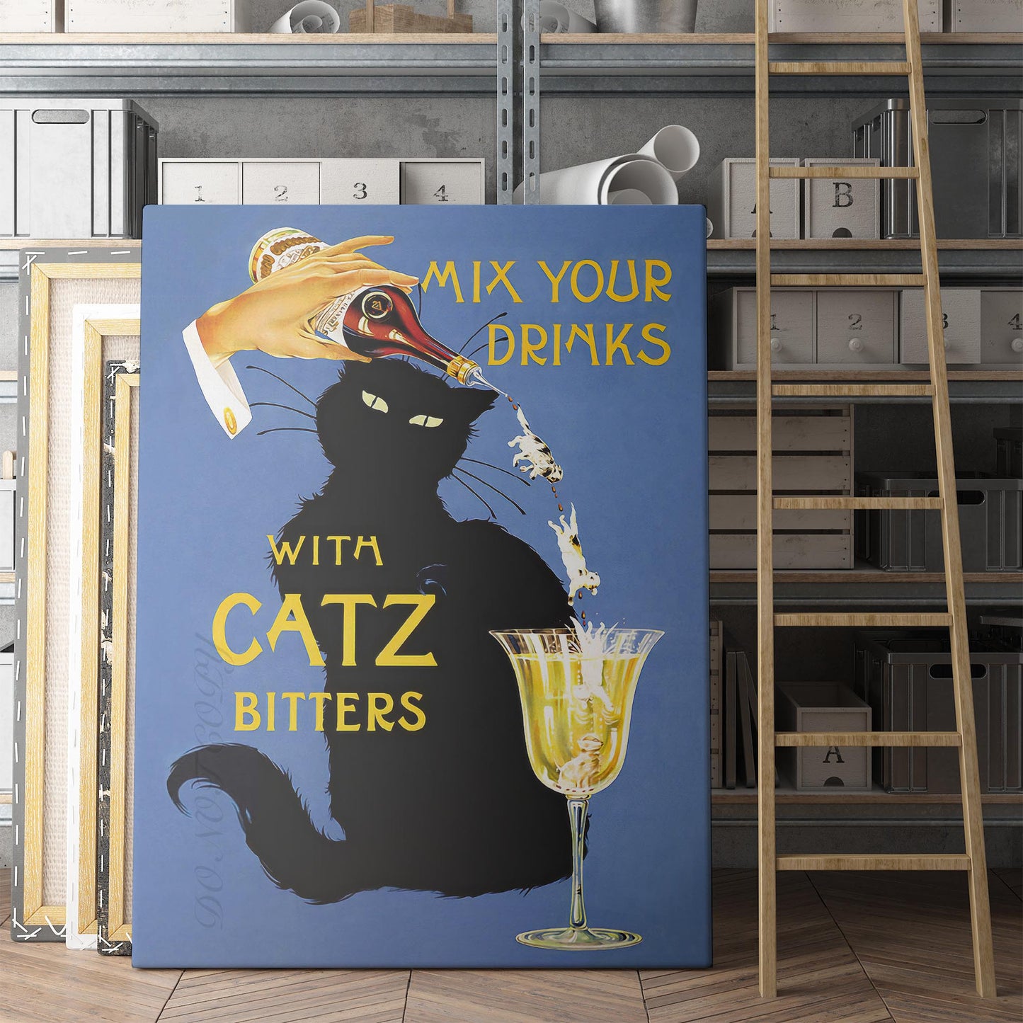 Catz Bitters Mix Your Drink Vintage Ads Poster