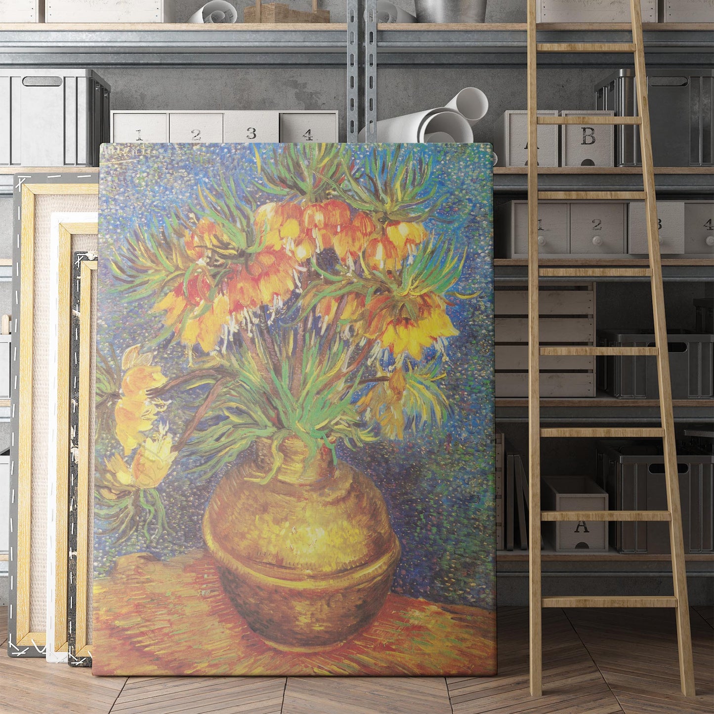 Fritillaries in a Copper Vase (1887) by Van Gogh