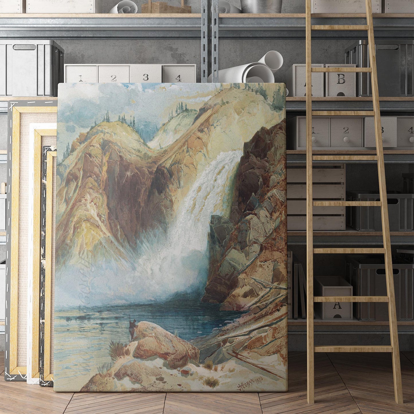Upper Falls of the Yellowstone by Thomas Moran