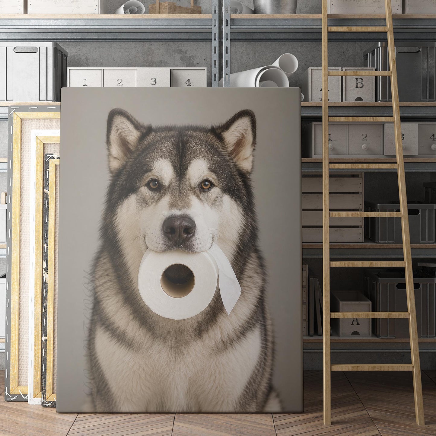 Alaskan Malamute Dog Toilet Paper