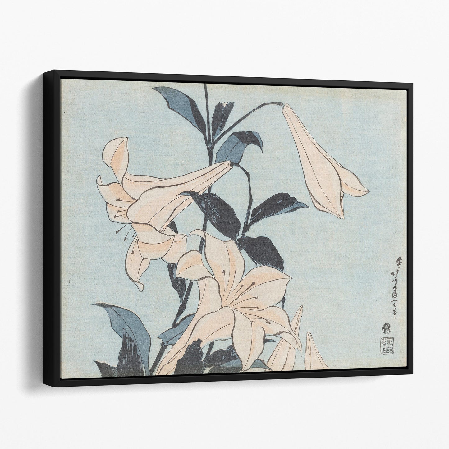 Lilies 1830 by Hokusai