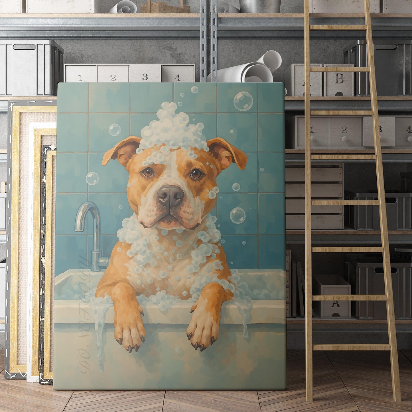 Pit Bull Dog Bubble Bath