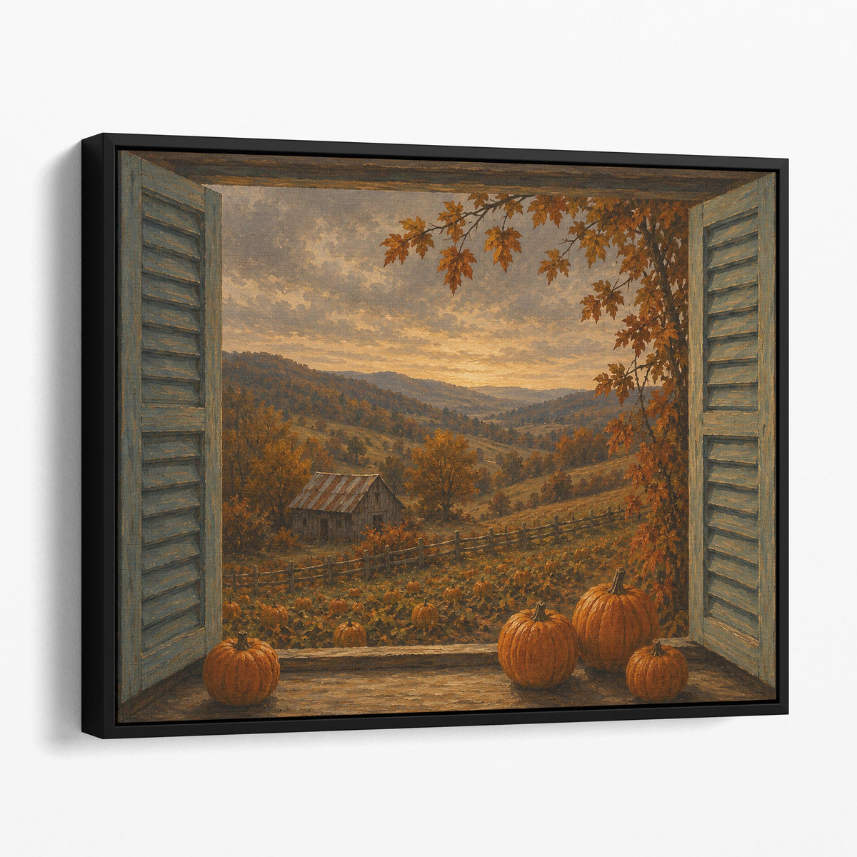 Open Window to an Autumn Landscape
