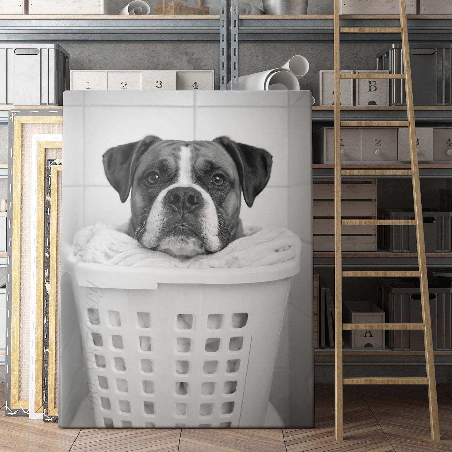Boxer Dog Laundry