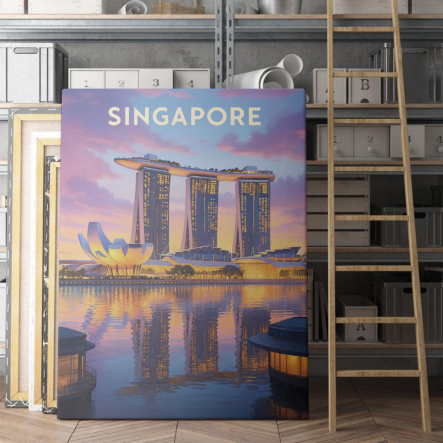 Singapore Vintage Travel Poster