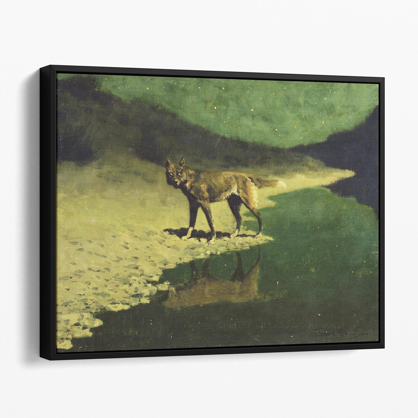 Moonlight, Wolf by Frederic Remington