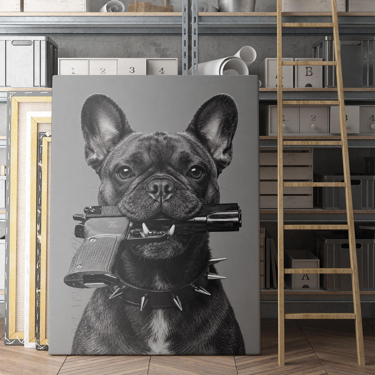 French Bulldog Gun In Mouth