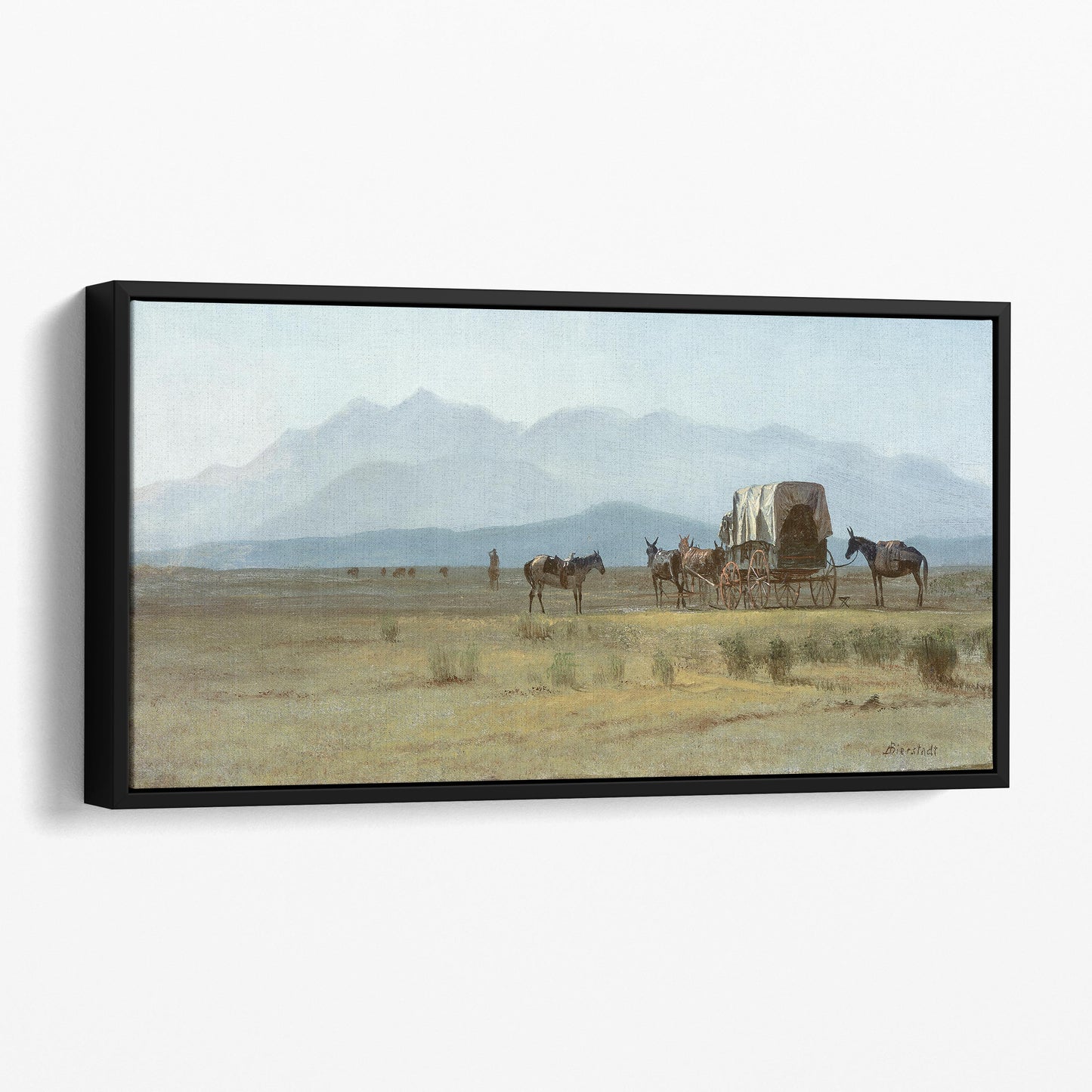 Surveyor’s Wagon in the Rockies (c.1859) by Albert Bierstadt