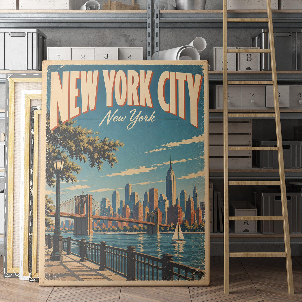 New York City Vintage Travel Poster