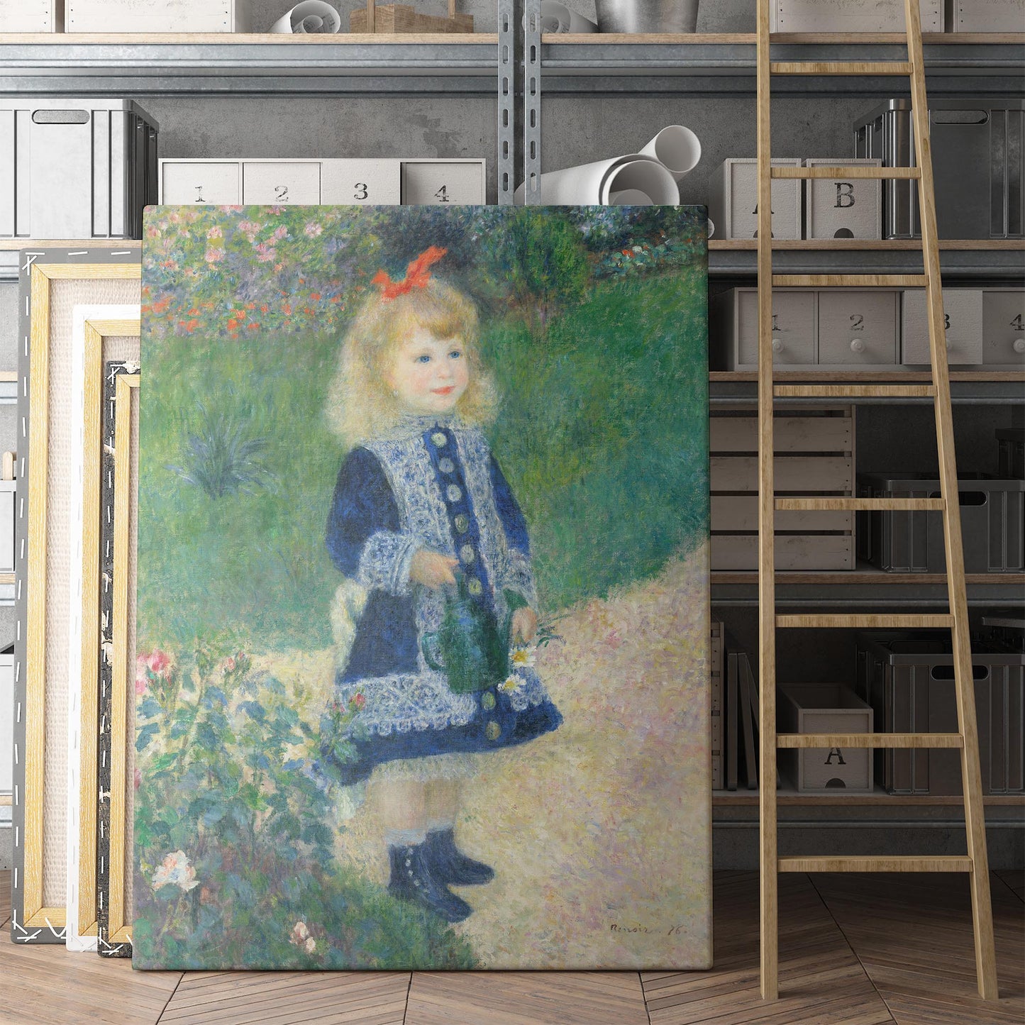Girl With A Watering Can by Pierre Auguste Renoir