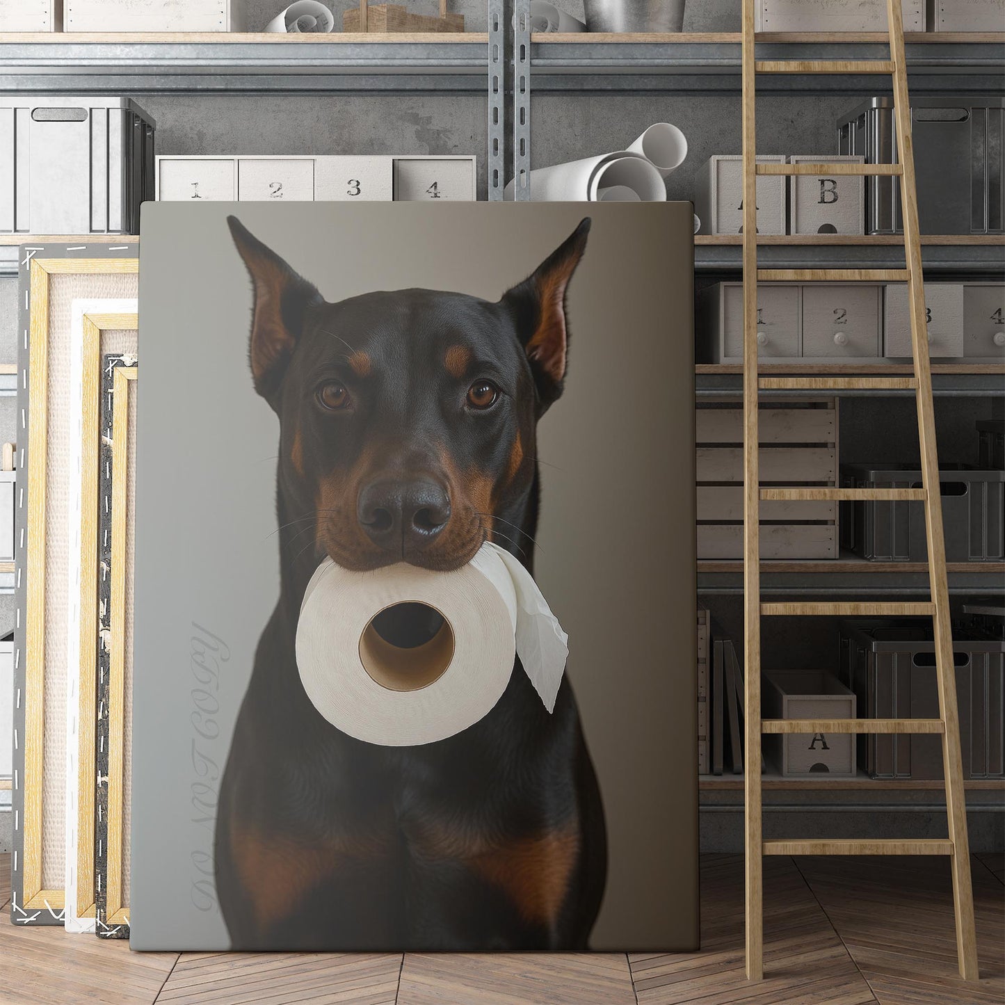 Dobermann Dog Toilet Paper
