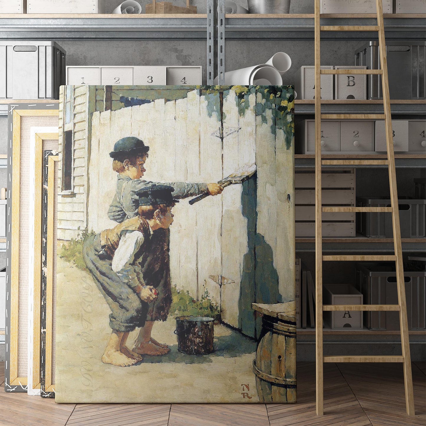 Tom Sawyer (Whitewashing the Fence), 1936 - Norman Rockwell