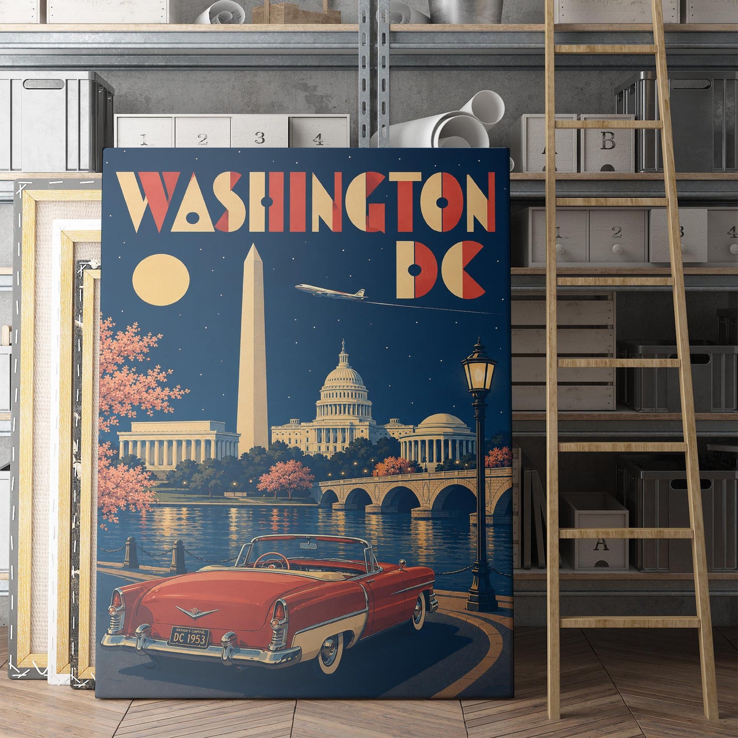 Washington DC Vintage Travel Poster