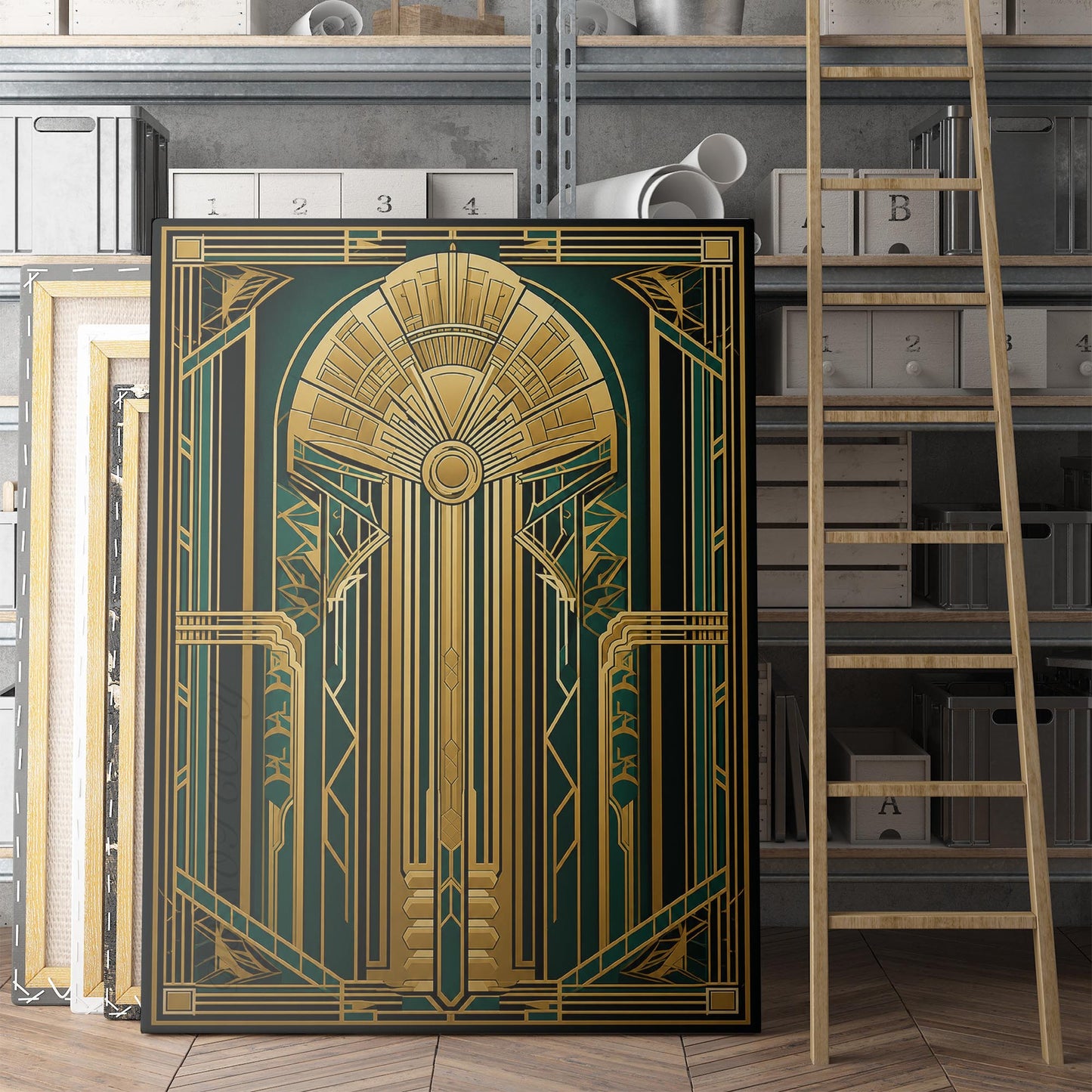 Green Gold Art Deco
