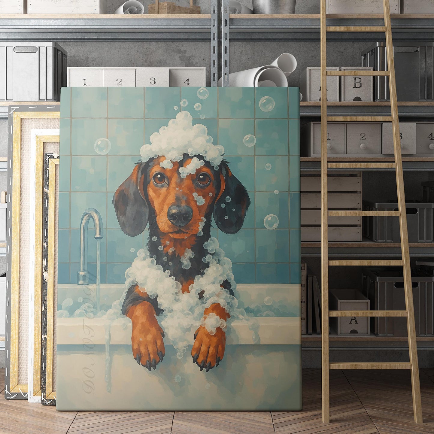 Dachshund Dog Bathtub Bubble Bath