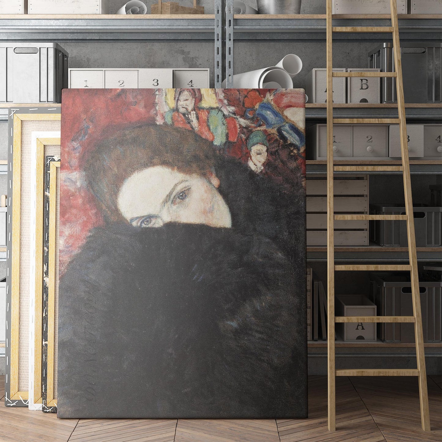 Lady With A Muff by Gustav Klimt