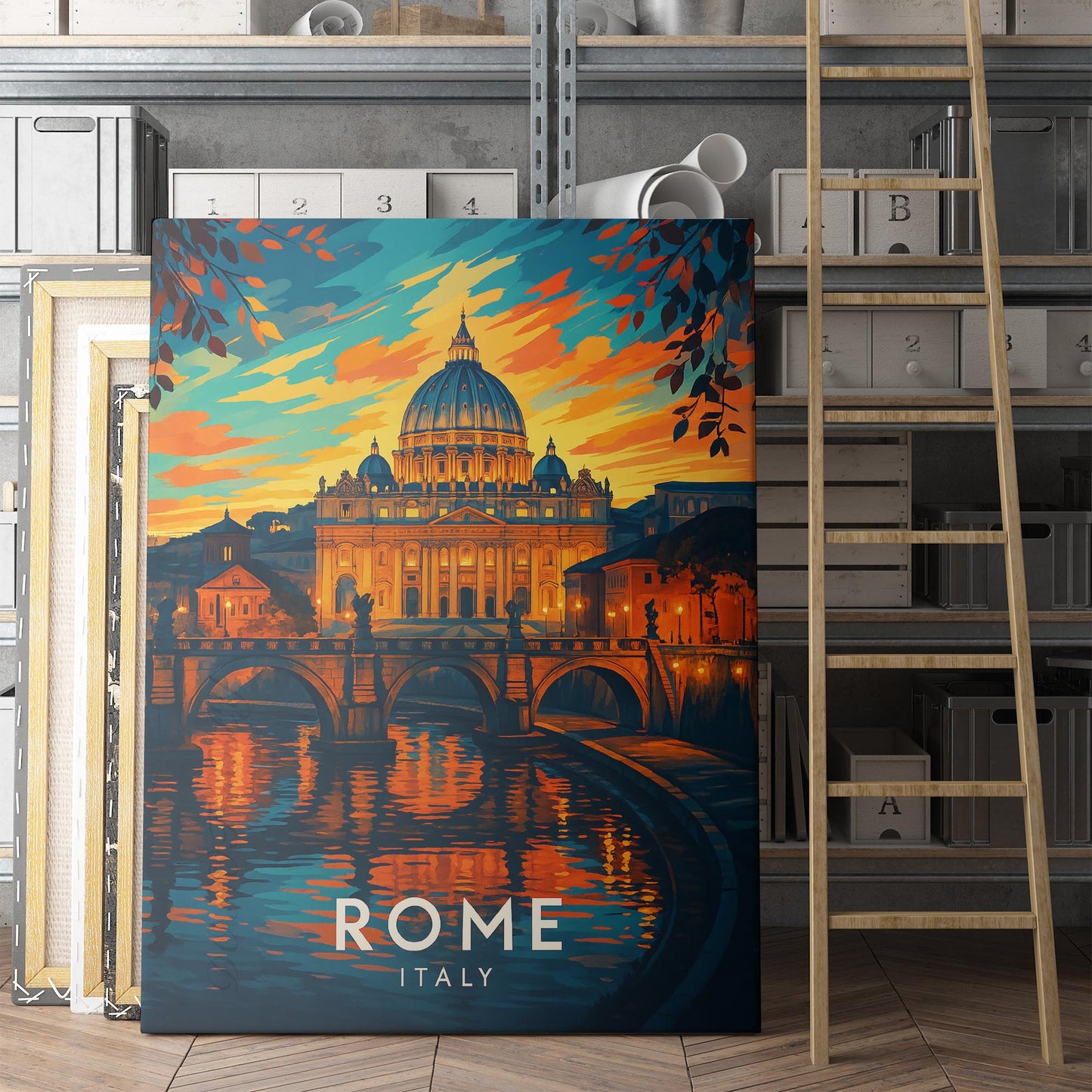 Rome Italy Vintage Travel Poster