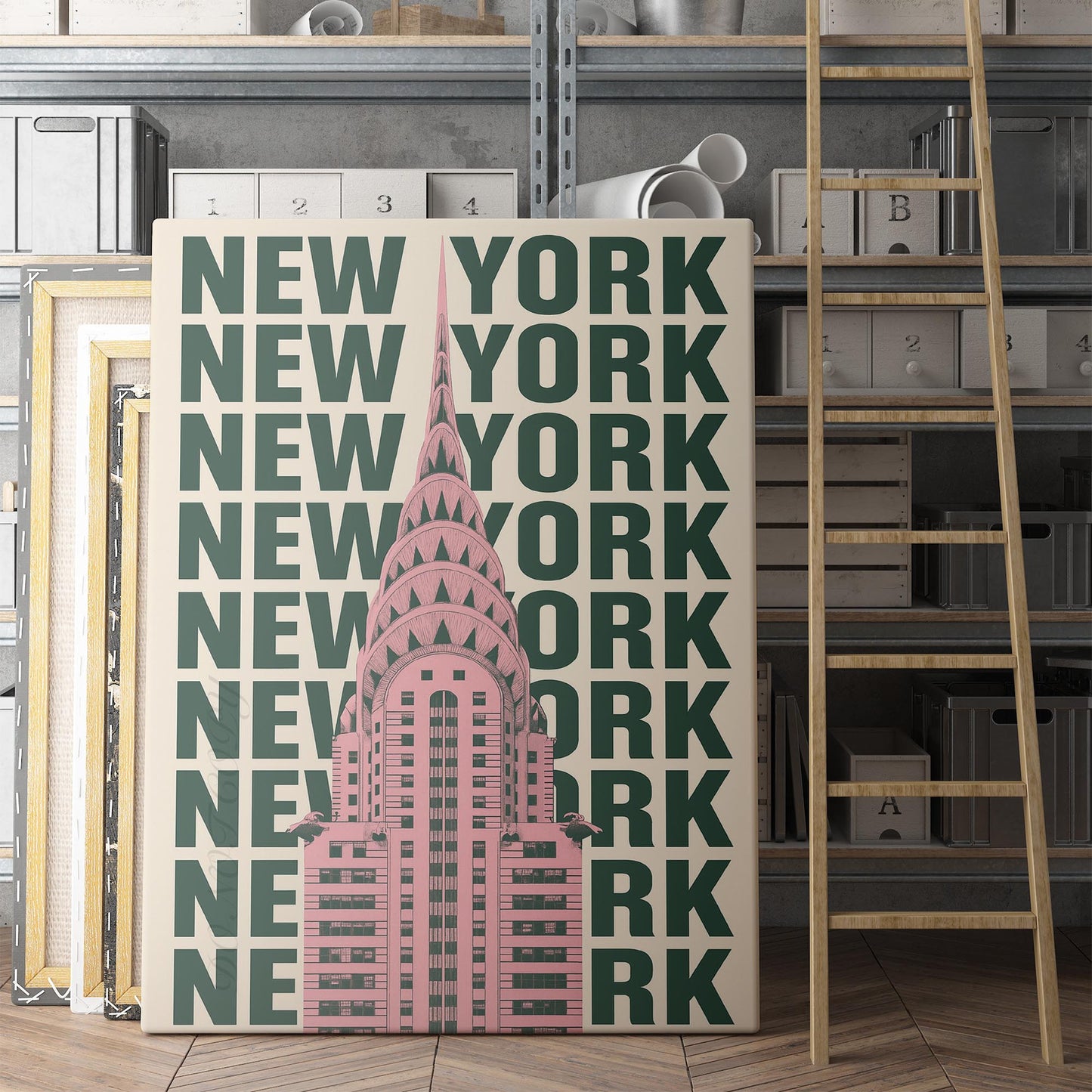 New York City Retro Chrysler Building Poster