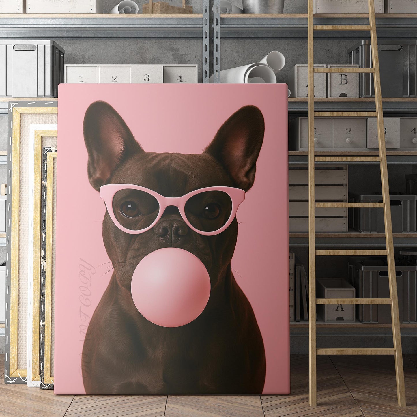 French Bulldog Pink Bubble Gum Sunglasses