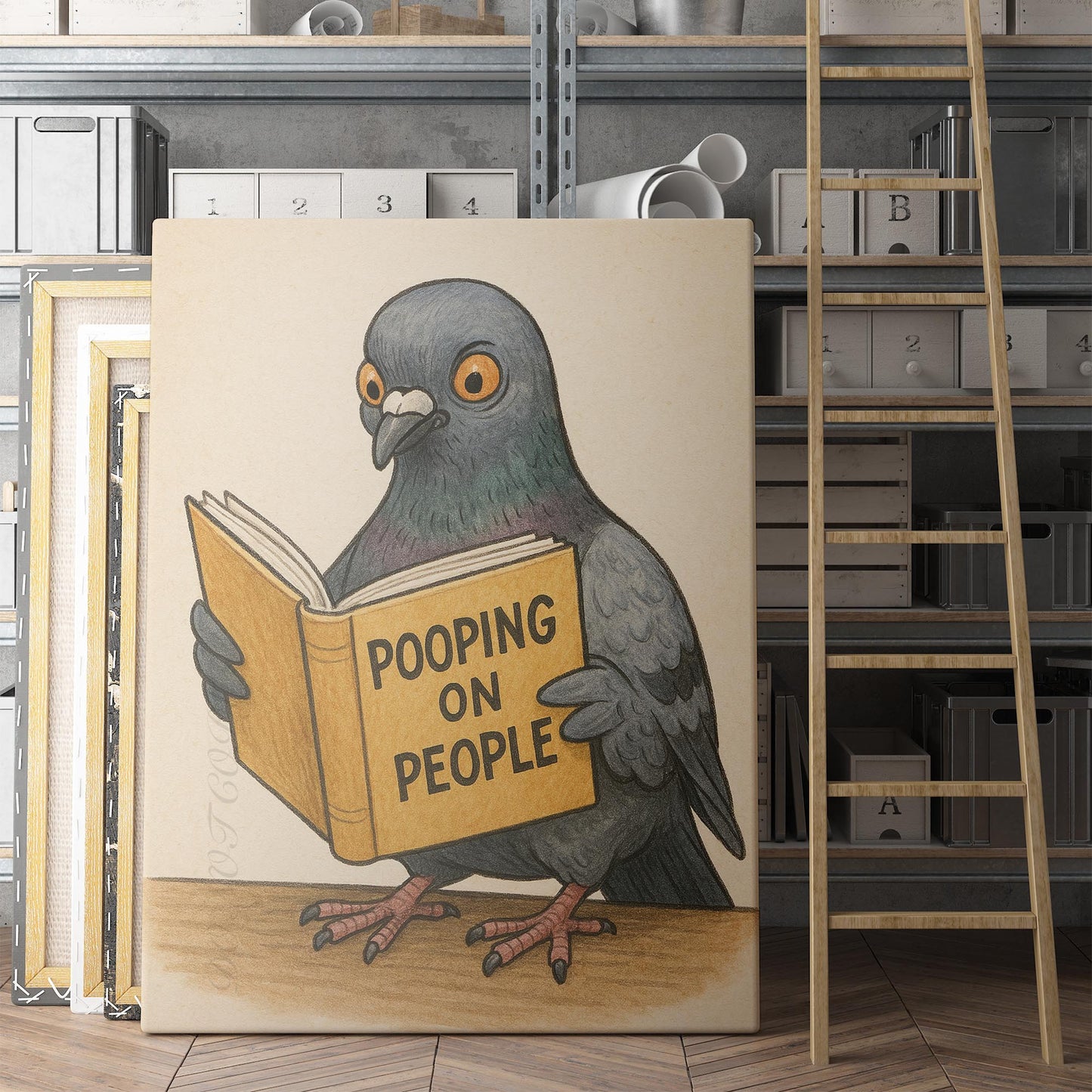 Pigeon Reading Pooping On People Book