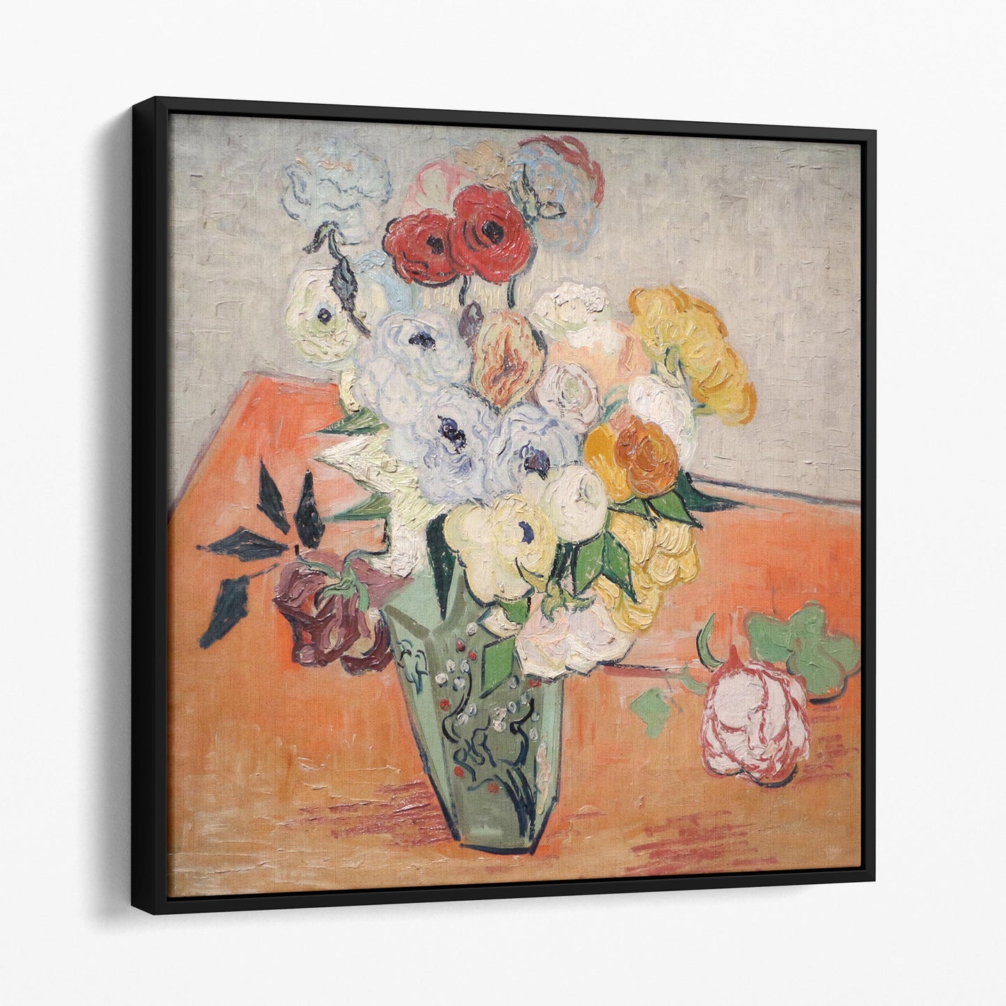 Roses and Anemones 1890 by Vincent Van Gogh