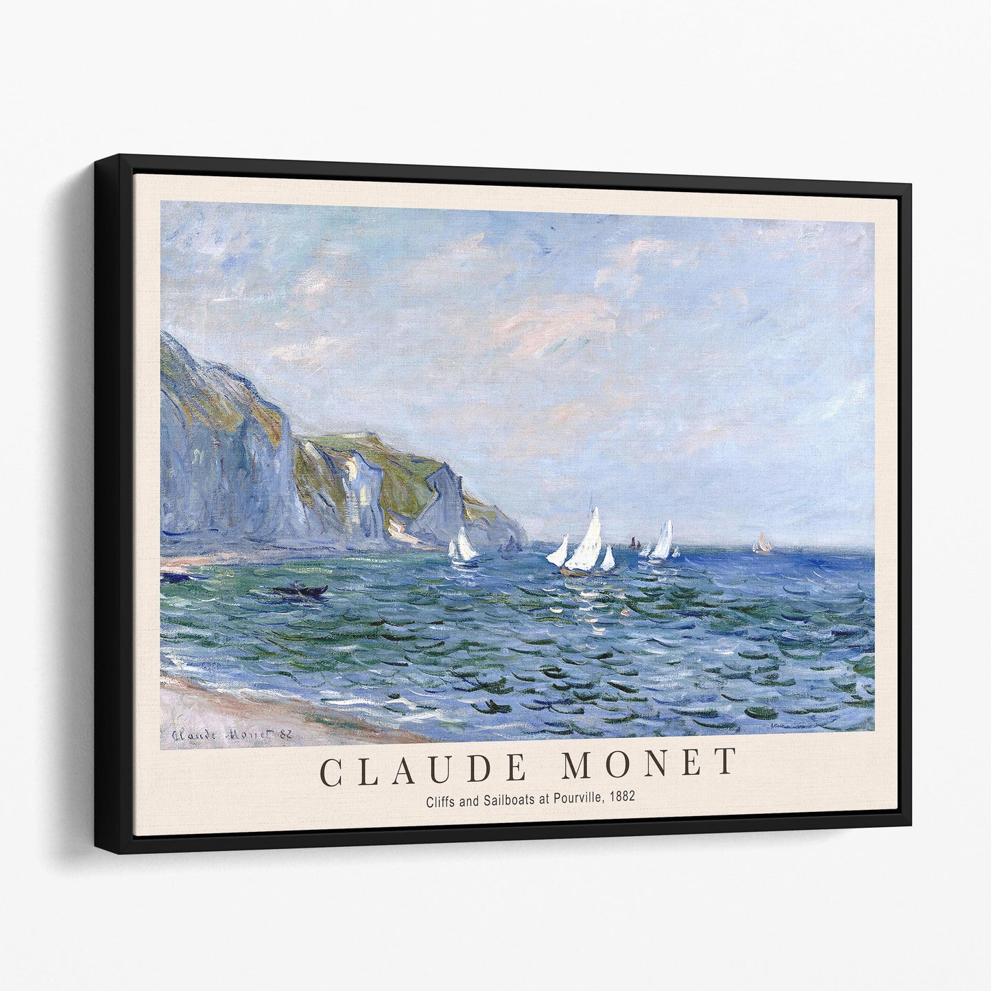 Claude Monet - Cliffs and Sailboats at Pourville