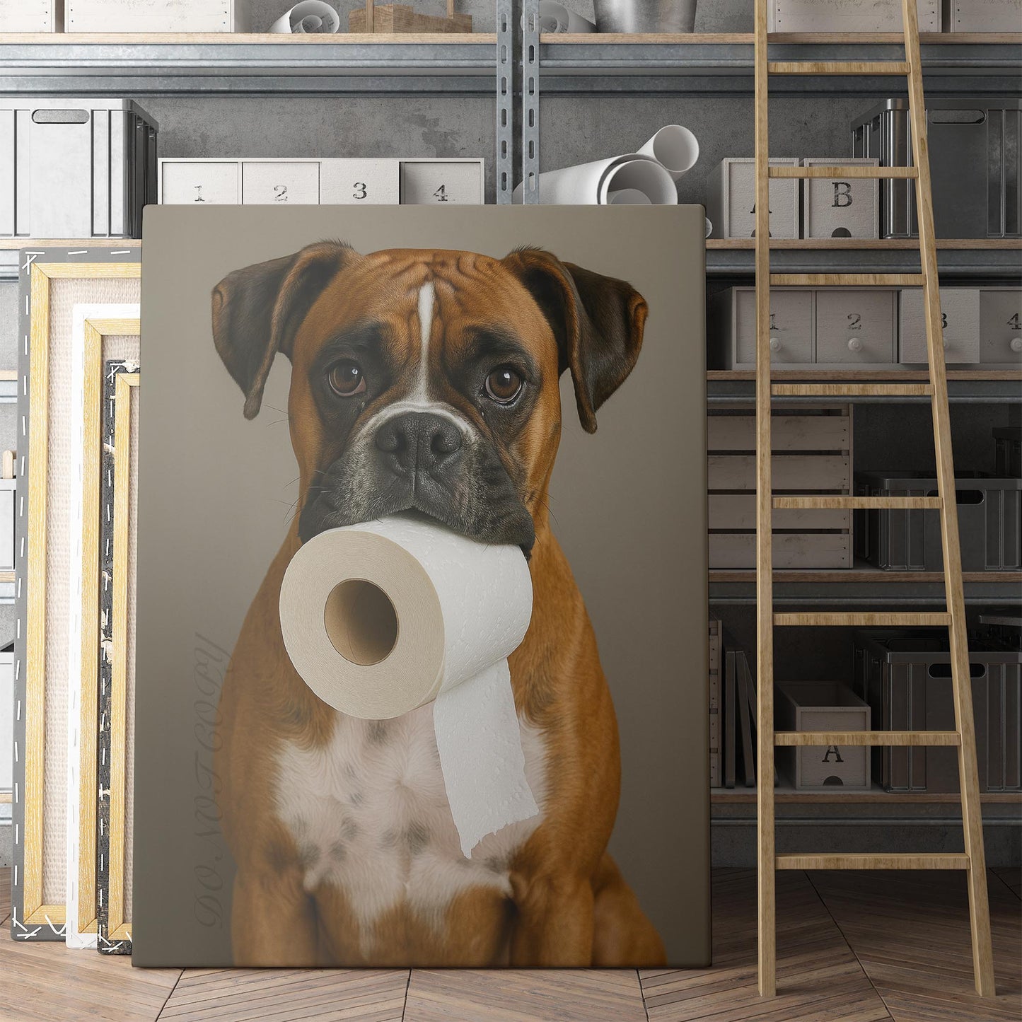 Boxer Dog Toilet Paper