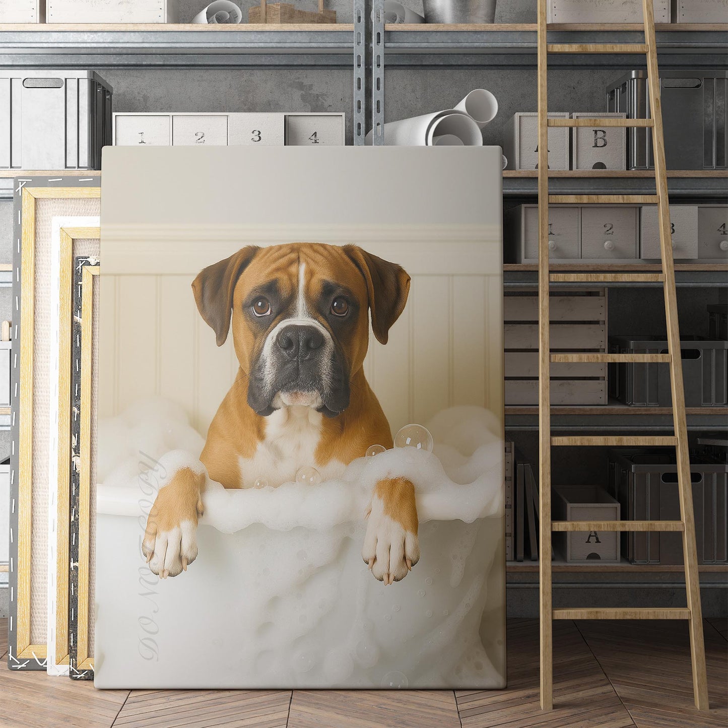 Boxer Dog Bubble Bath