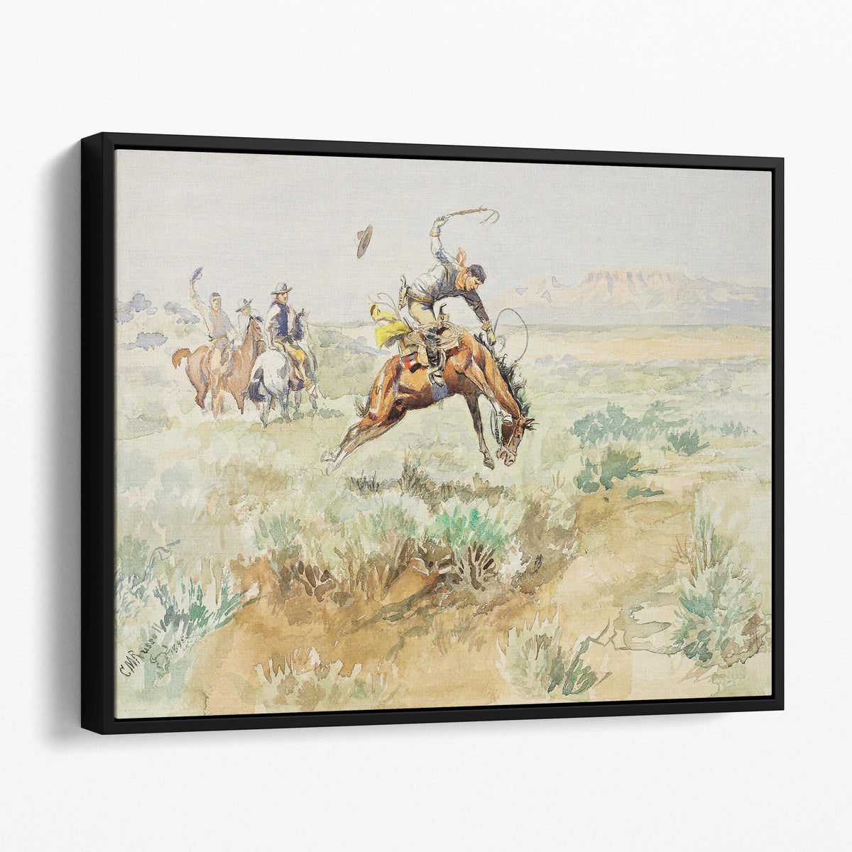 Busting Bronco - Charles M Russell