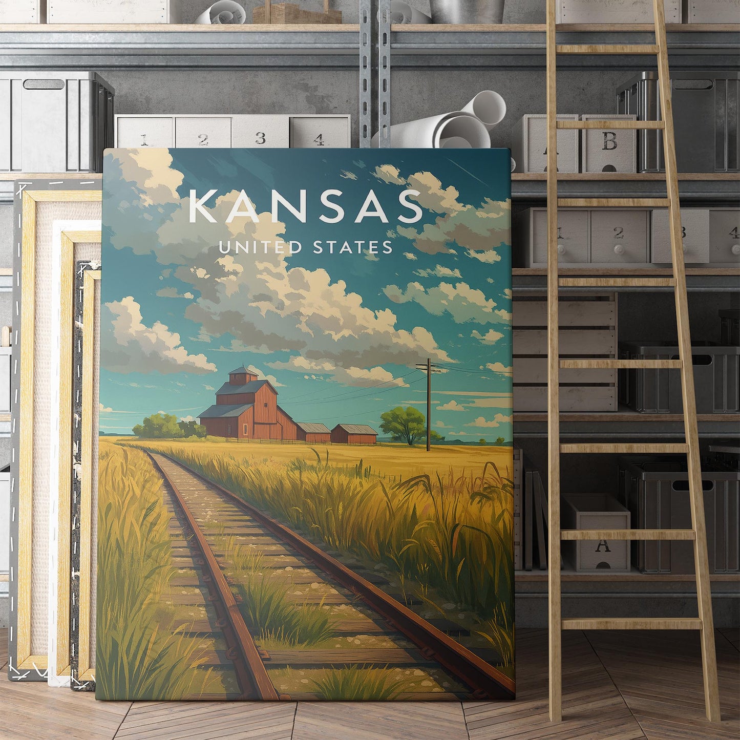 Kansas Vintage Travel Poster
