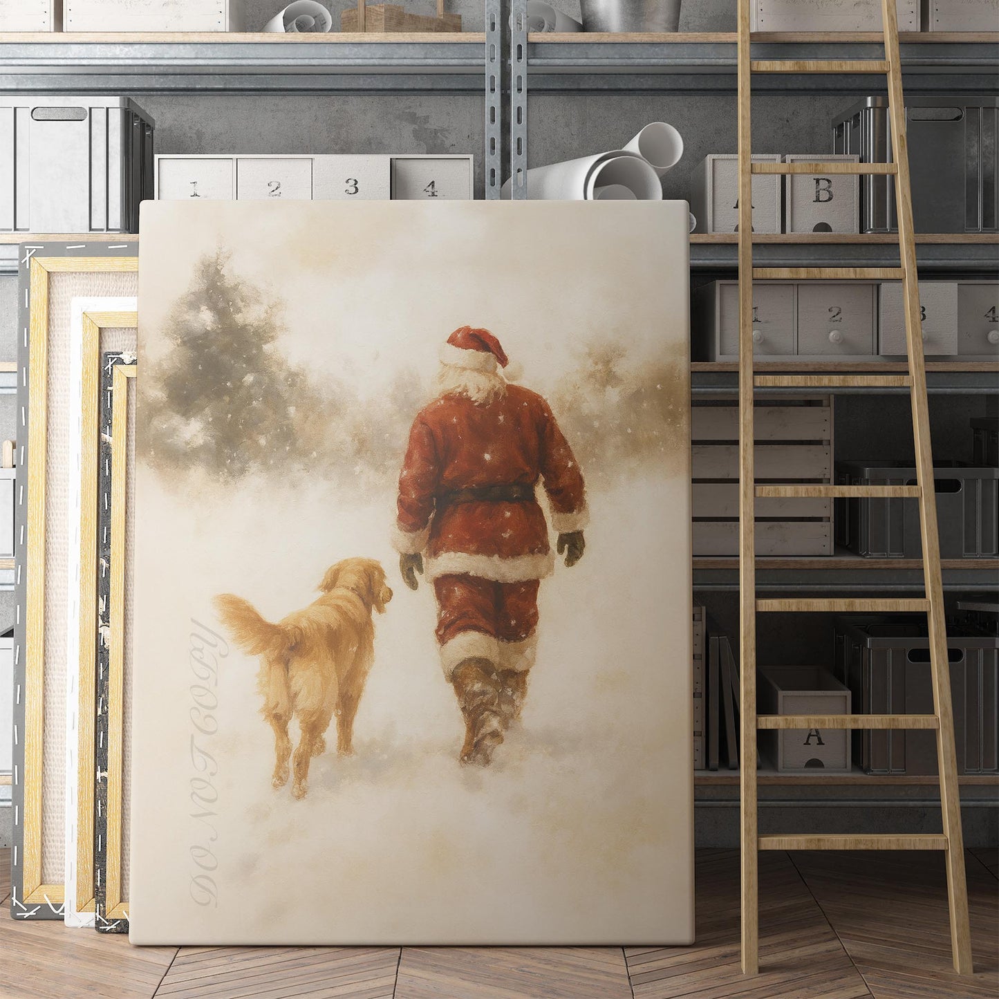 Santa Claus With Dog