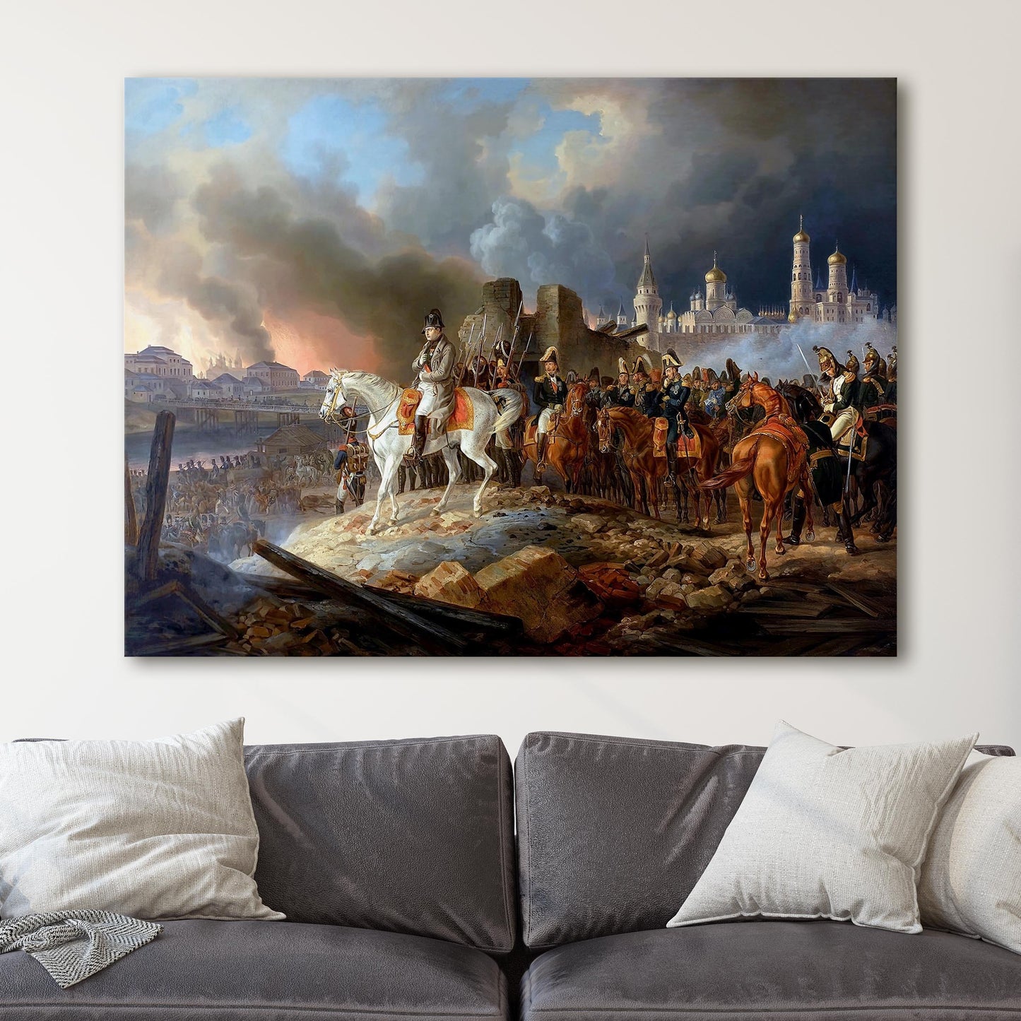 Napoleon in Burning Moscow by Adam Albrecht